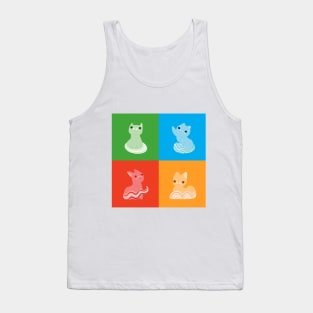 Four cute cartoon cats Tank Top